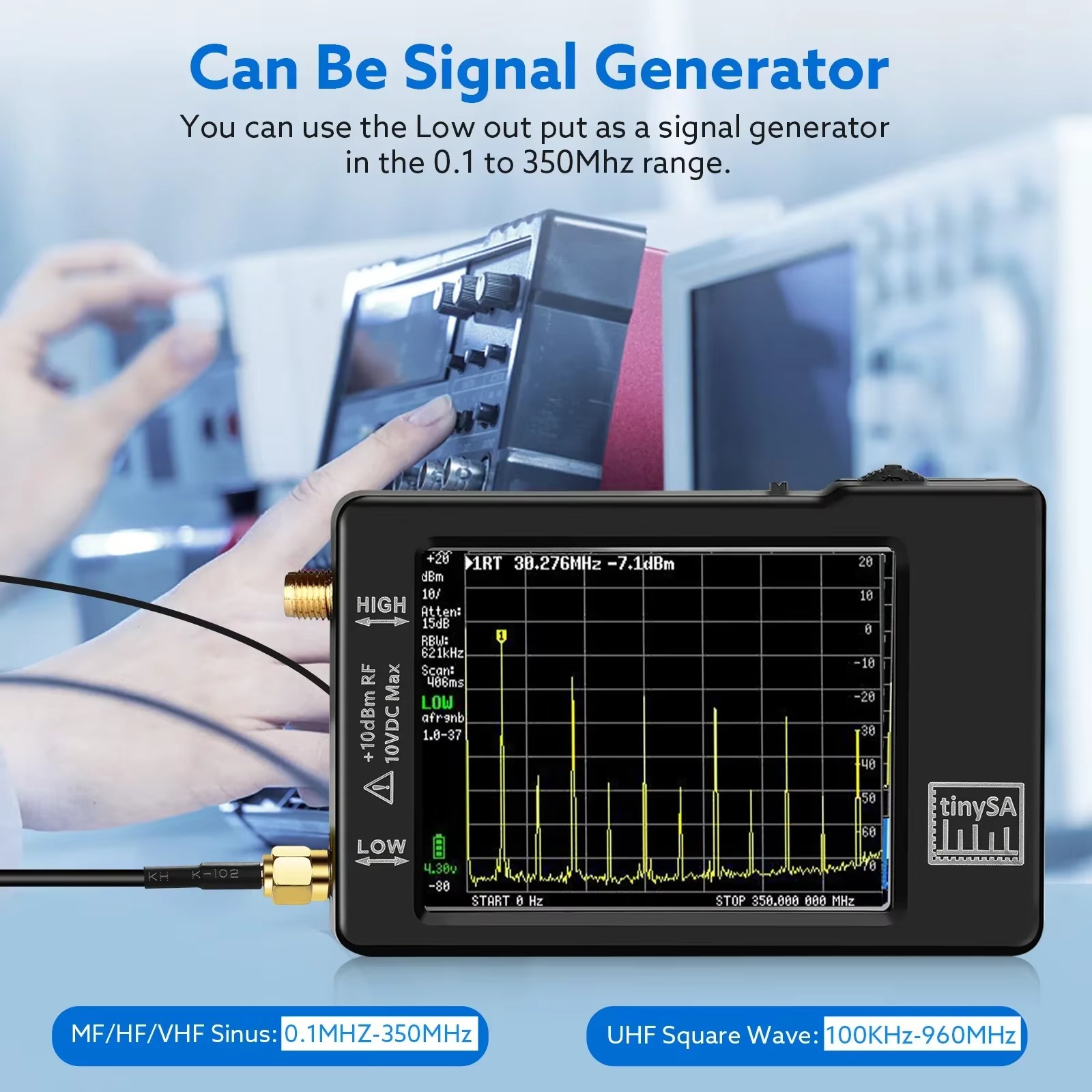Verbeterde Tiny Spectrum Analy - Signal Generator Spectrum Analyzer recensie en prijs